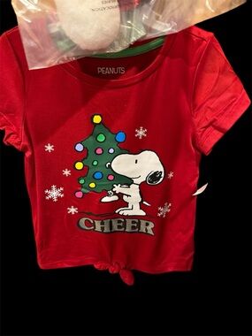 Peanuts Red Graphic Holiday Tee